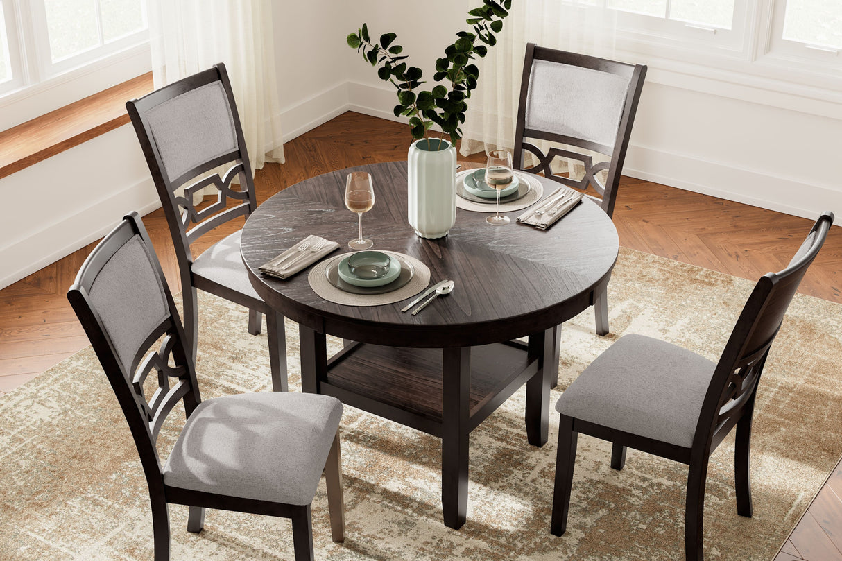Langwest - Brown - Dining Room Table Set (Set of 5) by Signature Design by Ashley® | Bel Furniture