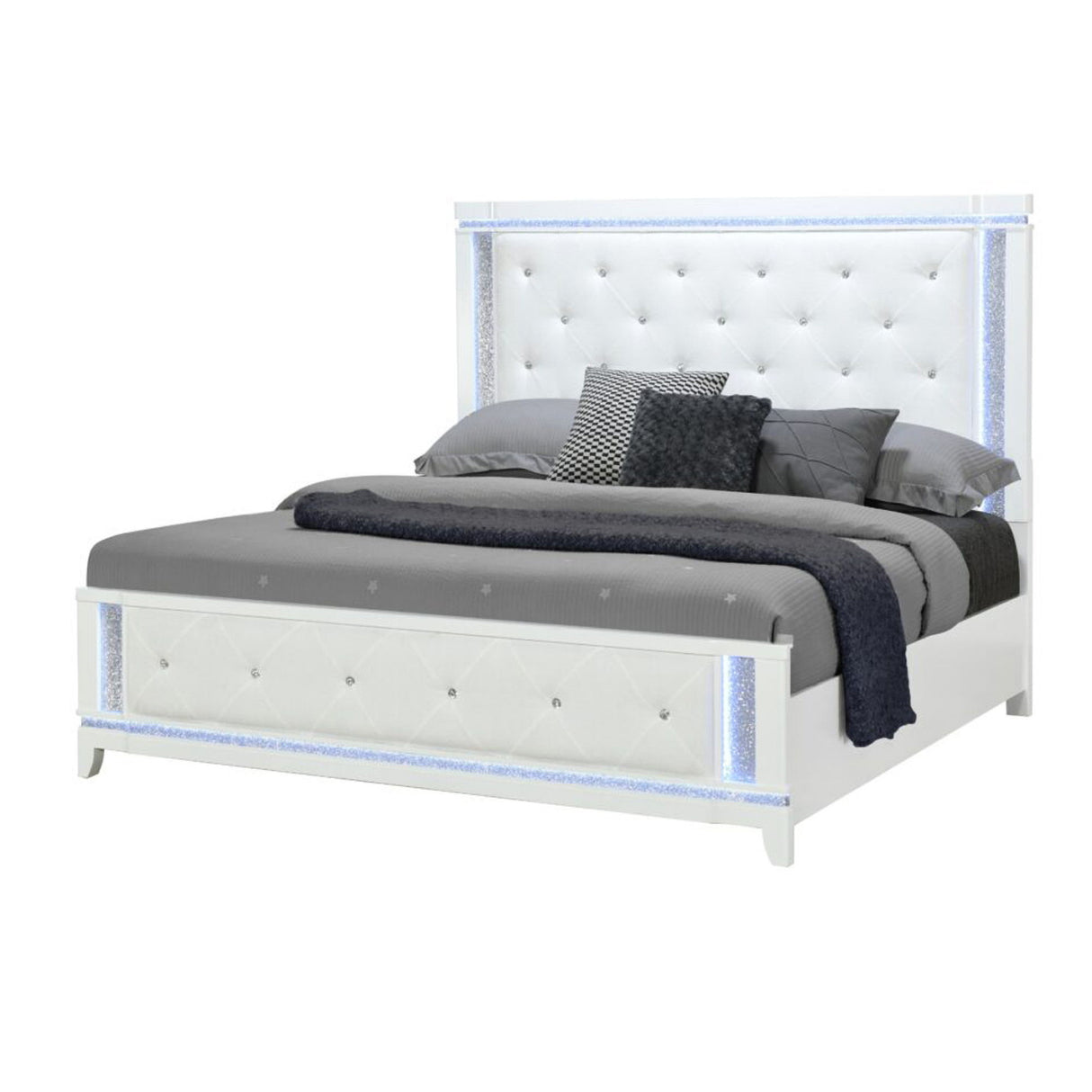 Adalid - Contemporary Bed With LED Lights