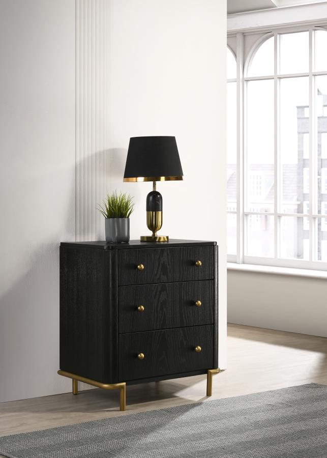 Arini - 3-Drawer Nightstand by CoasterElevations | Bel Furniture