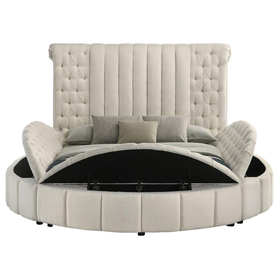 Sonya - Upholstered Round Storage Bed