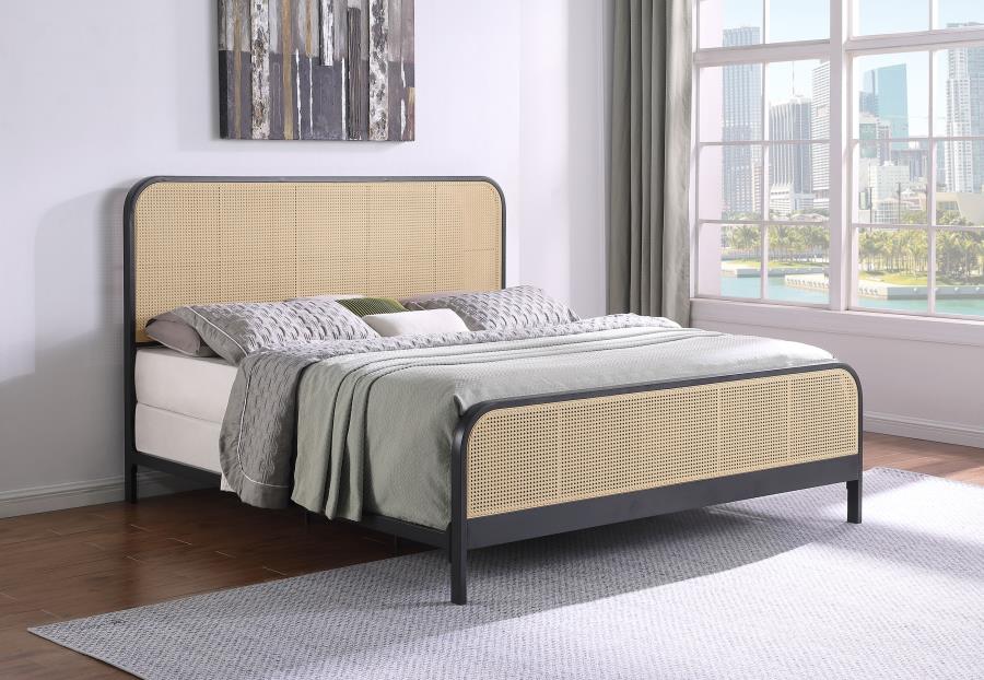 Lanewood - Open Cane Rattan Metal Bed