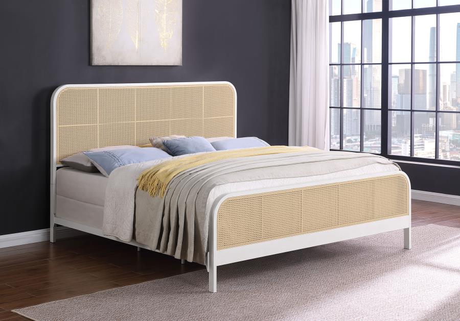 Lanewood - Open Cane Rattan Metal Bed