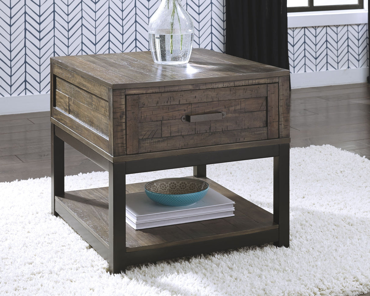 Johurst - Grayish Brown - Rectangular End Table by Signature Design by Ashley® | Bel Furniture