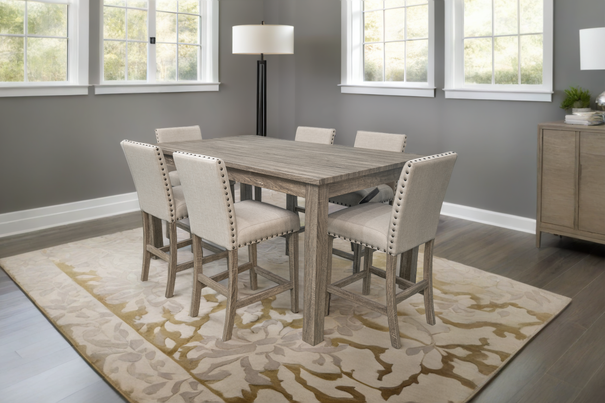 7 Piece Pub Dining Room Set by Mollai Collections | Bel Furniture