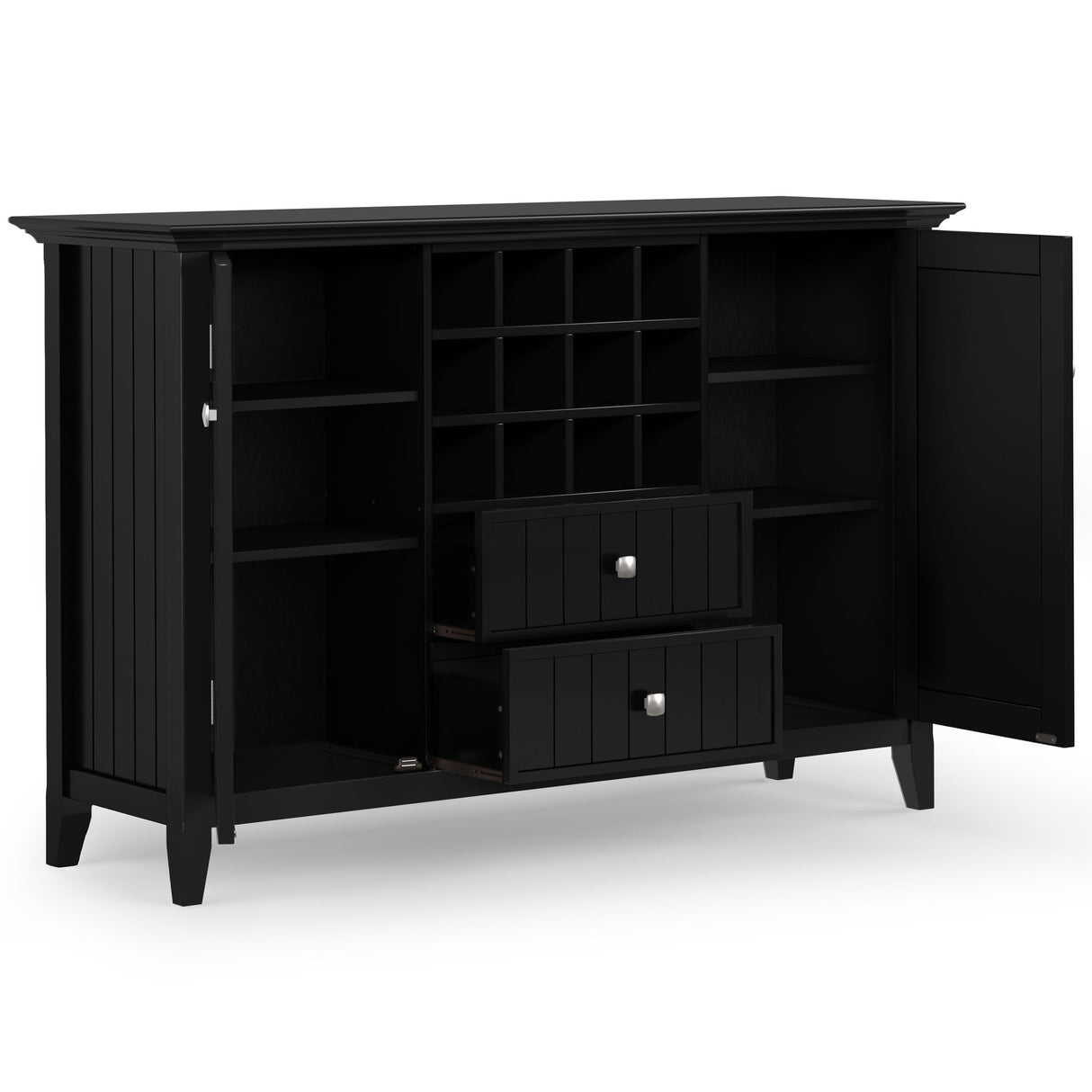 Bedford - Sideboard Buffet And Wine Rack by Simpli-Home | Bel Furniture