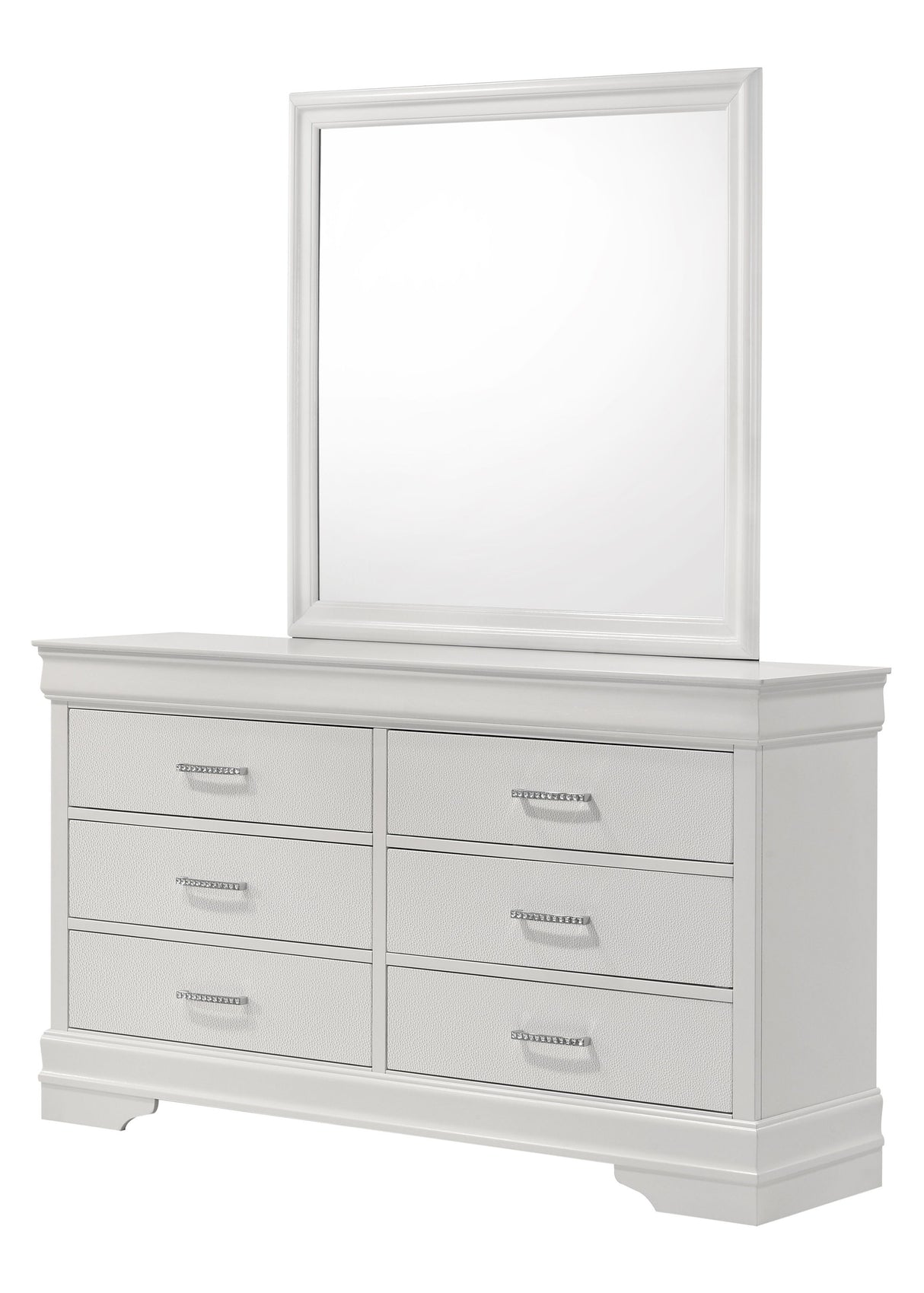 Amalia - Dresser, Mirror White by Crown Mark | Bel Furniture