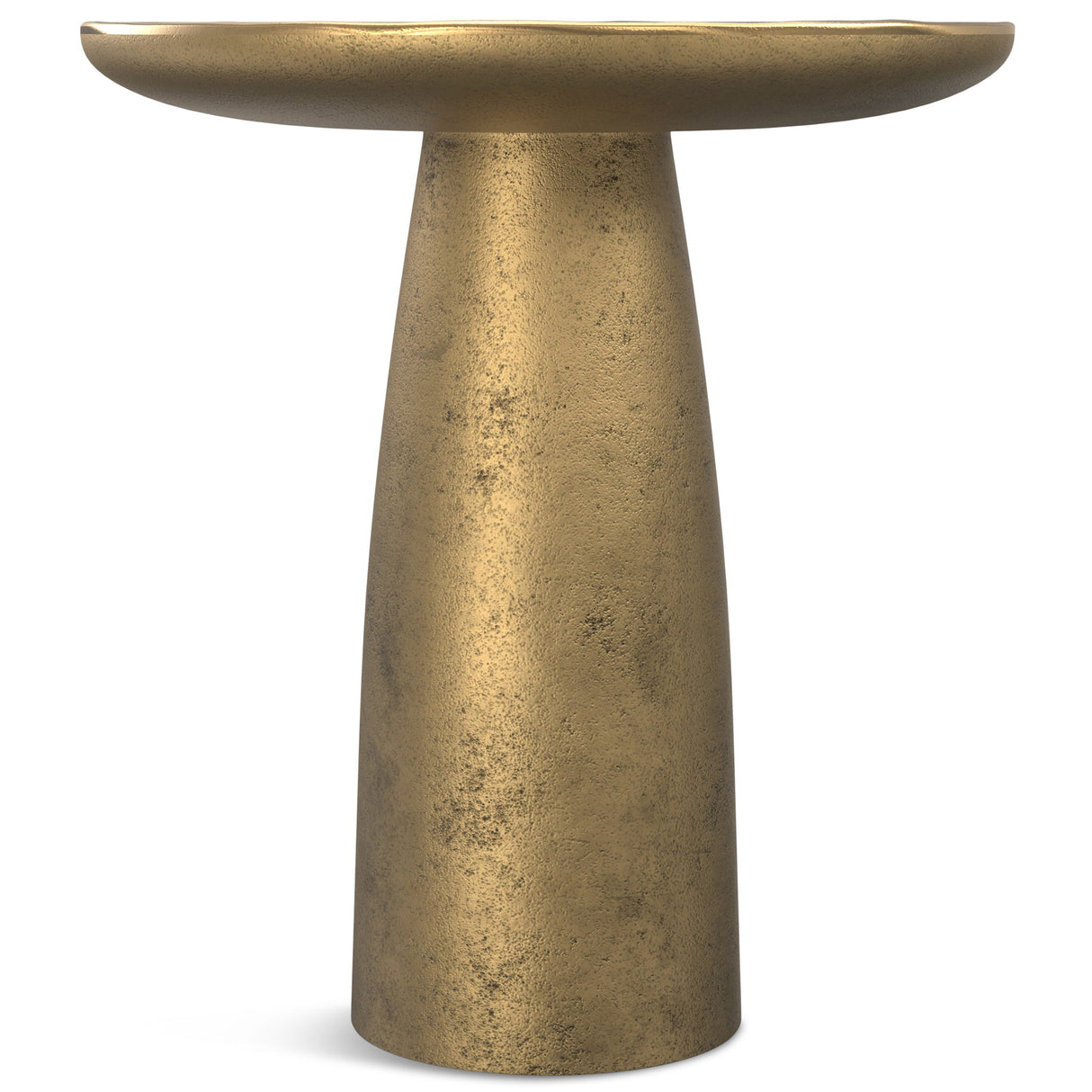 Dominique - Cast Aluminum Side Table - Brown by Simpli-Home | Bel Furniture