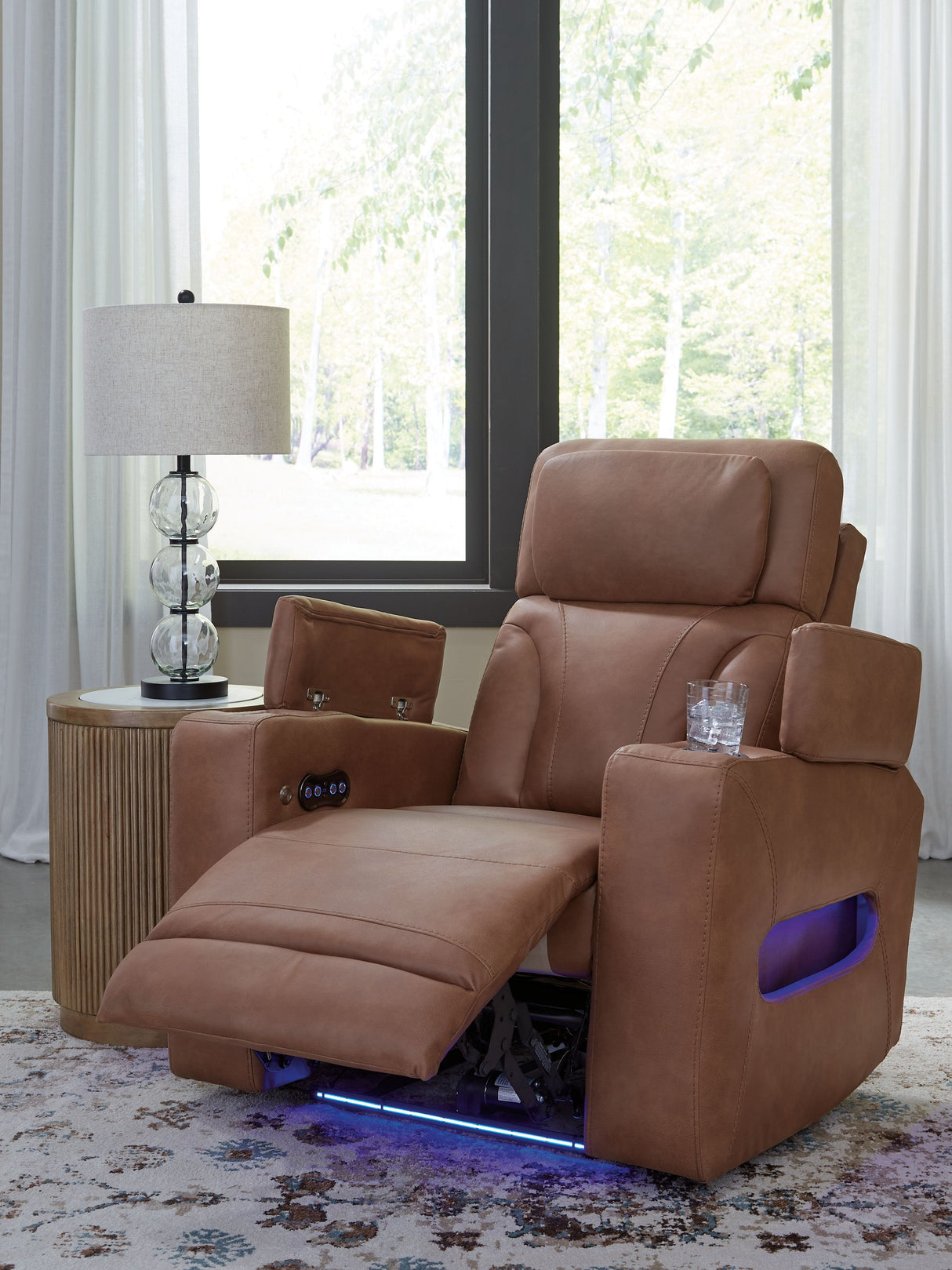 Clean-Slate - Caramel - Power Recliner / Adj Headrest by Signature Design by Ashley® | Bel Furniture