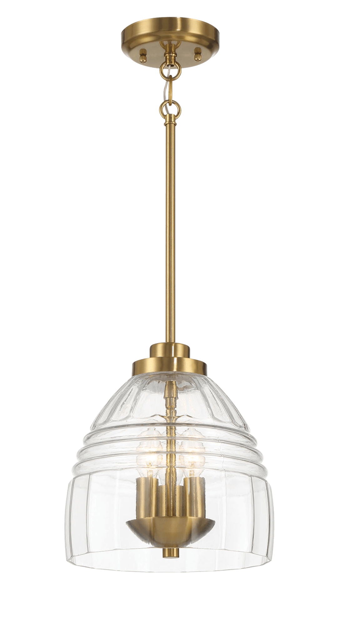 Ember - 3 Candle Lights Chain Pendant - Clear / Gold by Ashcroft Furniture | Bel Furniture