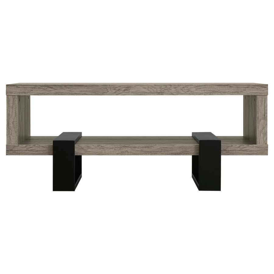 Dinard - Engineered Wood Coffee Table - Gray Driftwood by CoasterEssence | Bel Furniture