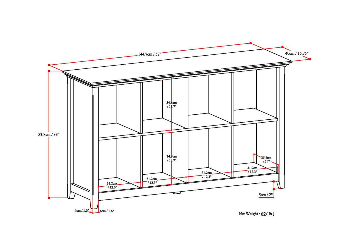 Amherst - Cube Storage Bookcase by Simpli-Home | Bel Furniture