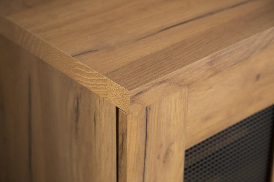 Bristol - 6-Shelf Engineered Wood Shoe Cabinet - Golden Oak by CoasterEveryday | Bel Furniture