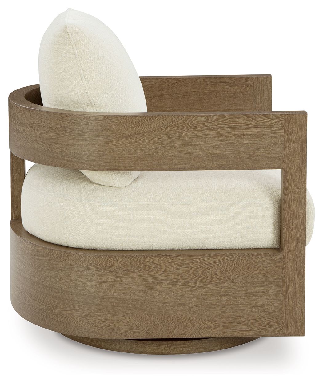 Serene Bay - Dark Brown / White - Swivel Glider Chair With Cushion by Signature Design by Ashley® | Bel Furniture