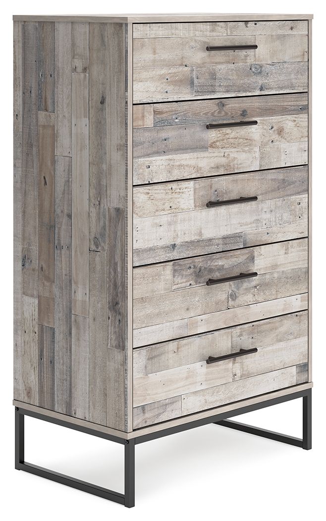 Neilsville - Whitewash - Five Drawer Chest by Signature Design by Ashley® | Bel Furniture