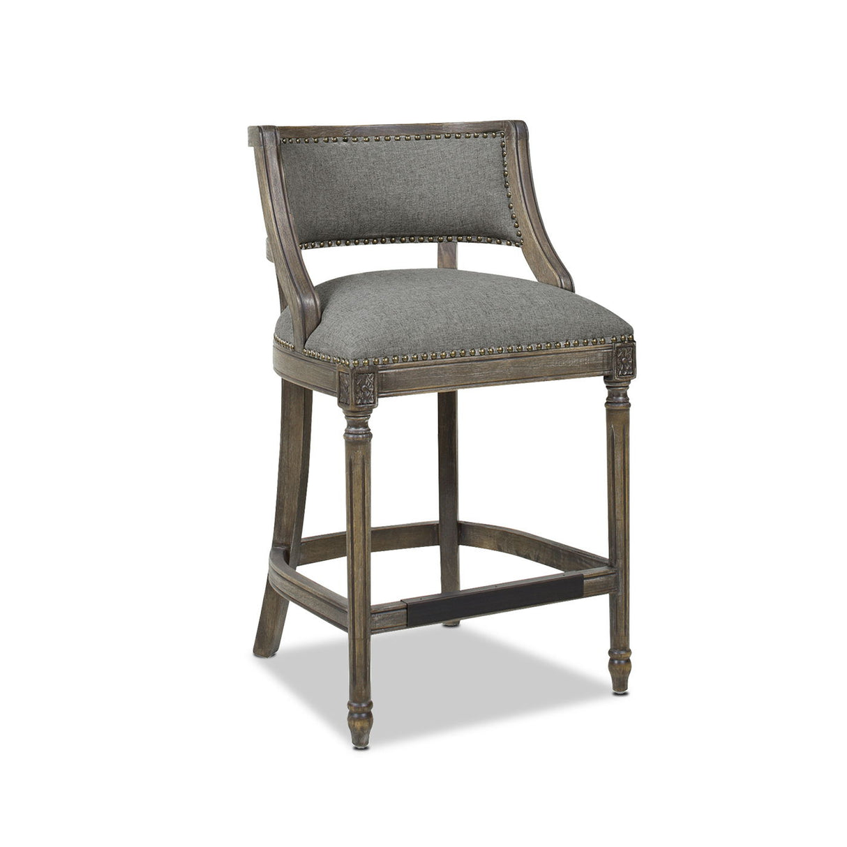 Paris - Farmhouse Counter Height Bar Stool With Backrest by Jennifer Taylor Home | Bel Furniture