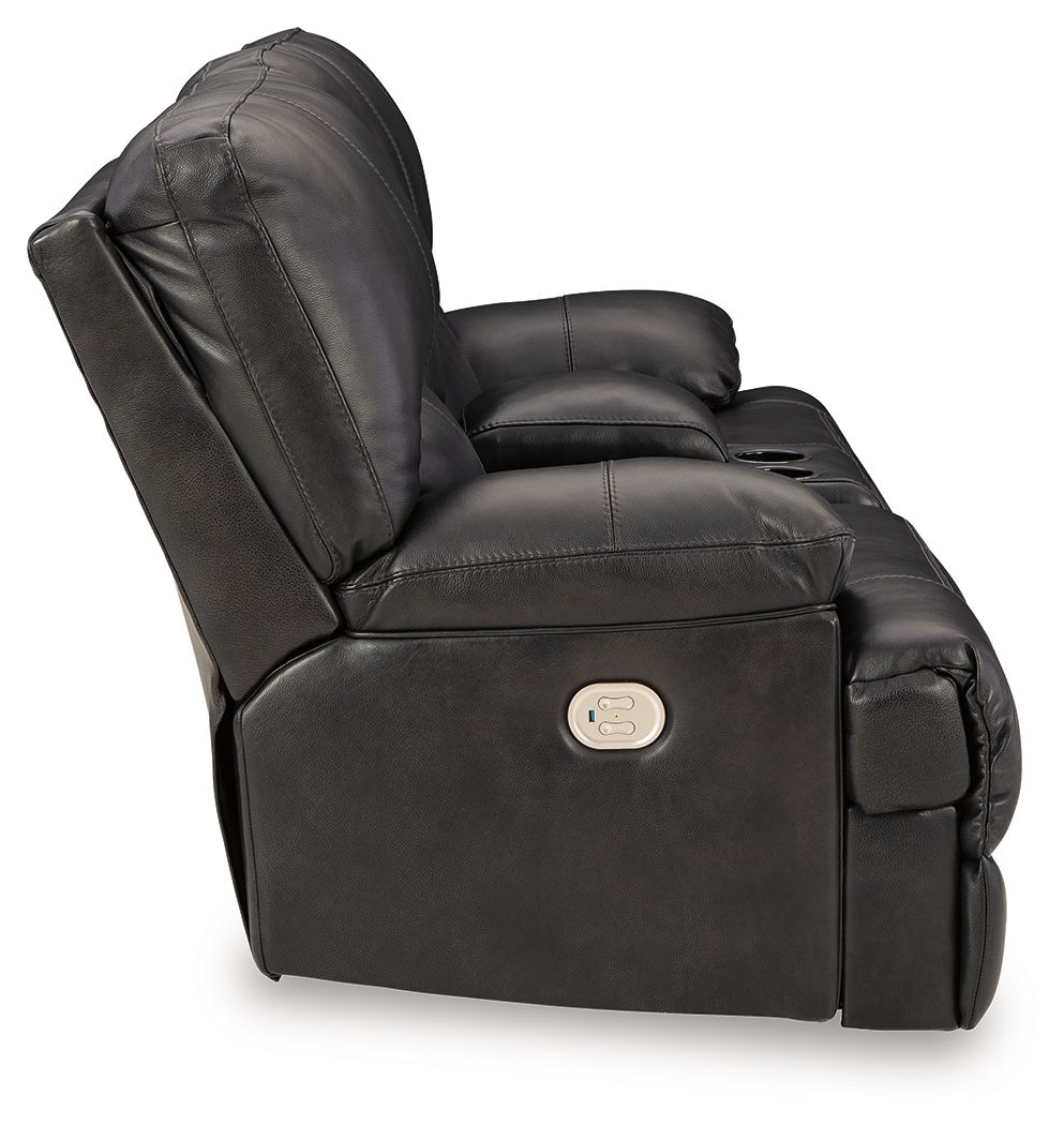 Mountainous - Eclipse - Power Reclining Loveseat With Console /Adj Headrest by Signature Design by Ashley® | Bel Furniture