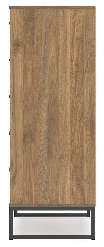 Deanlow - Honey - Five Drawer Chest by Signature Design by Ashley® | Bel Furniture