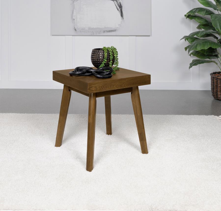 Westerly - Square Wood Side End Table - Walnut Brown by Coaster Fine Furniture | Bel Furniture