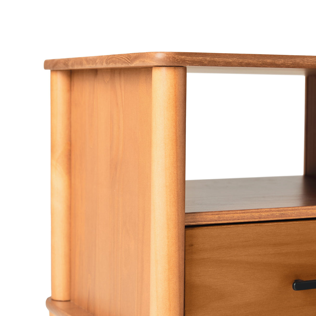 Transitional Solid Wood Spindle Nightstand by Walker Edison | Bel Furniture