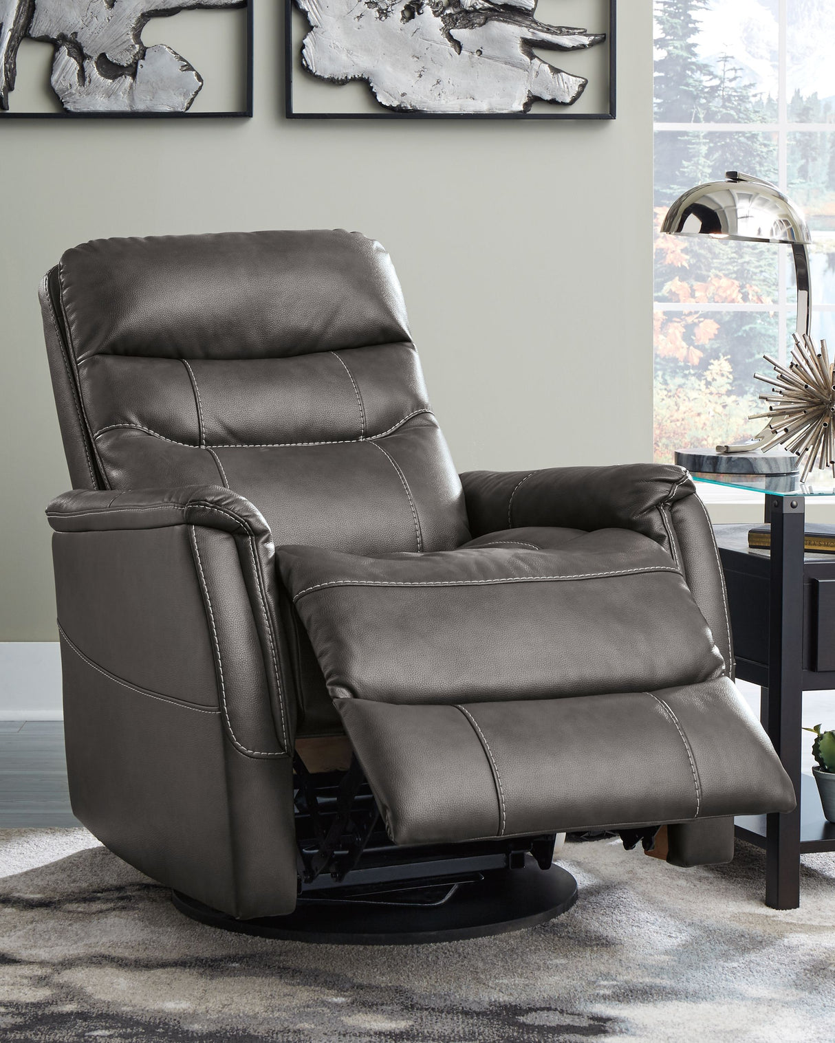 Riptyme - Quarry - Swivel Glider Recliner by Signature Design by Ashley® | Bel Furniture