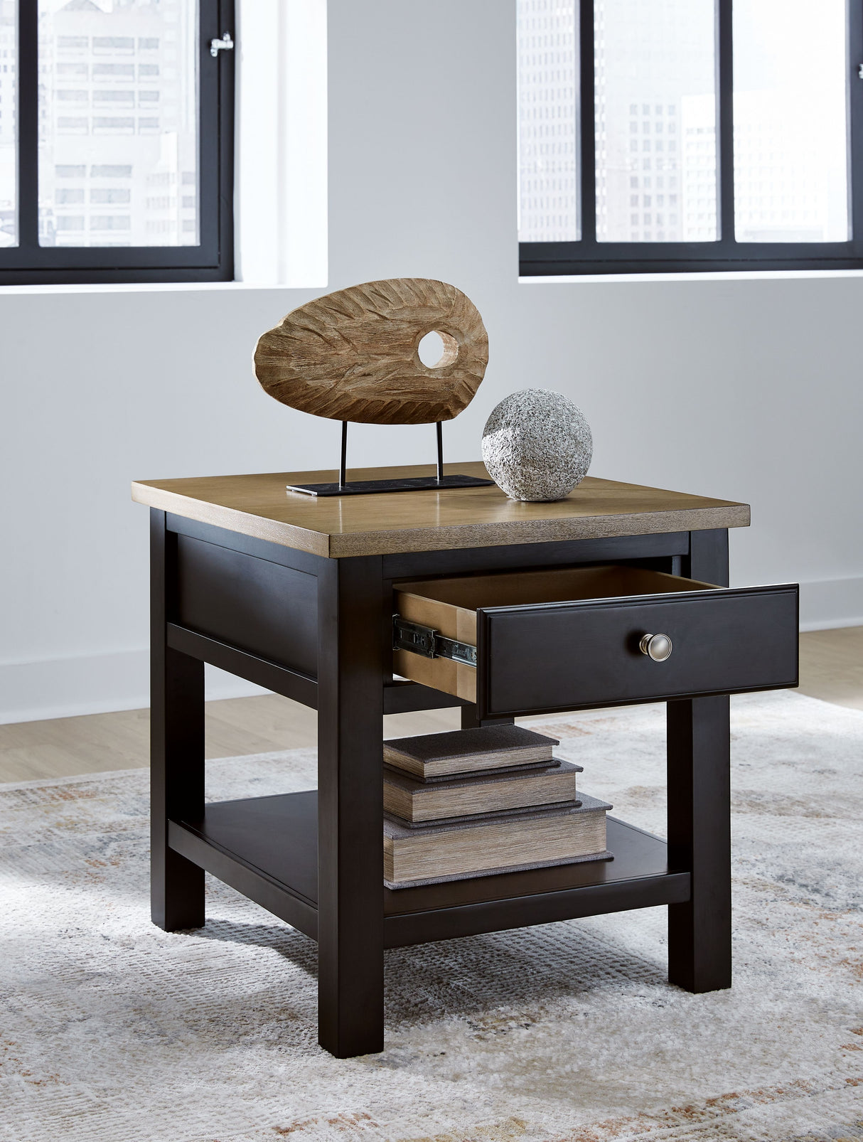 Drazmine - Brown - Rectangular End Table by Signature Design by Ashley® | Bel Furniture