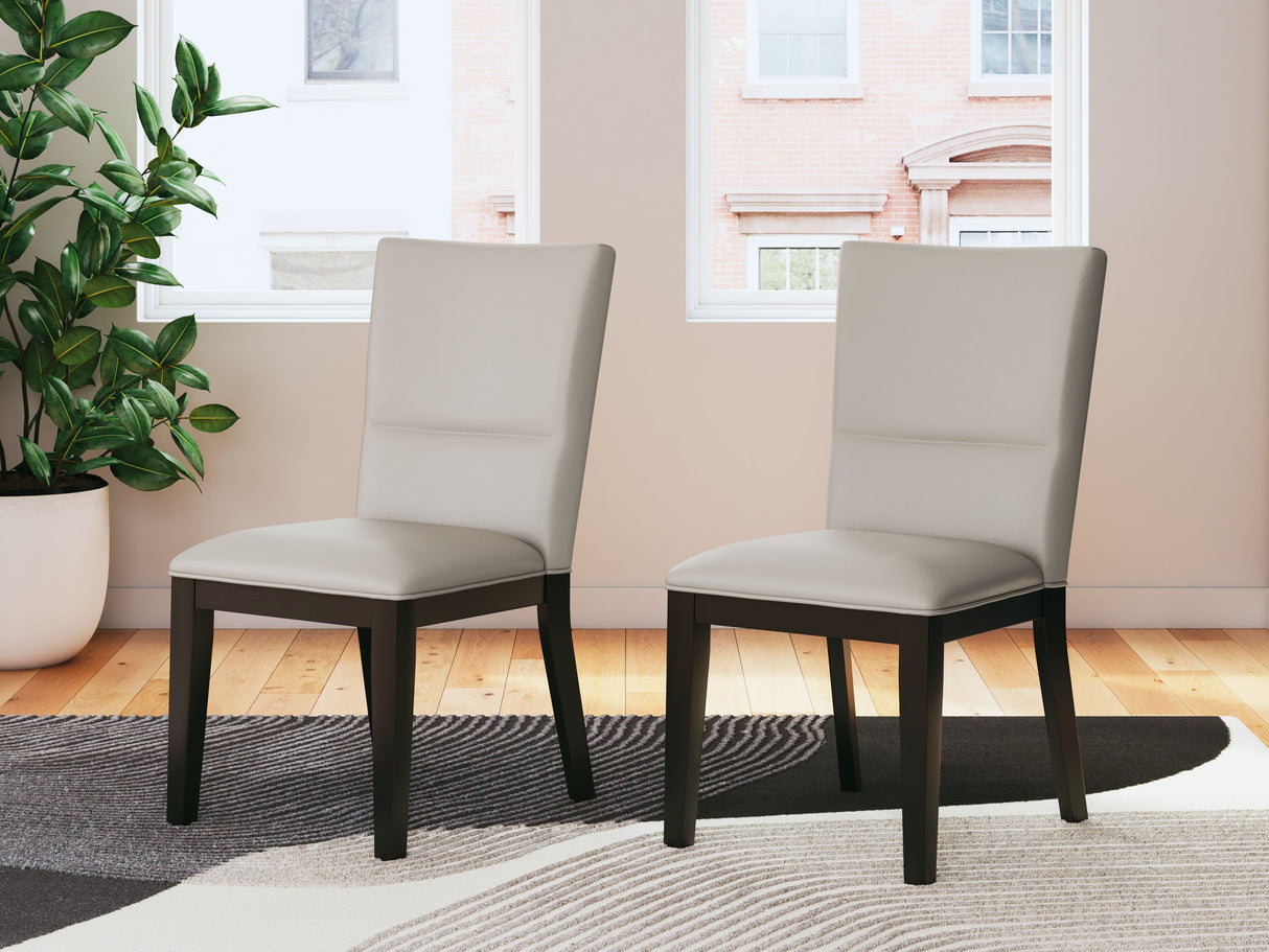 Glinari - Taupe / Black - 5 Pc. - Dining Room Table, 4 Side Chairs by Signature Design by Ashley® | Bel Furniture
