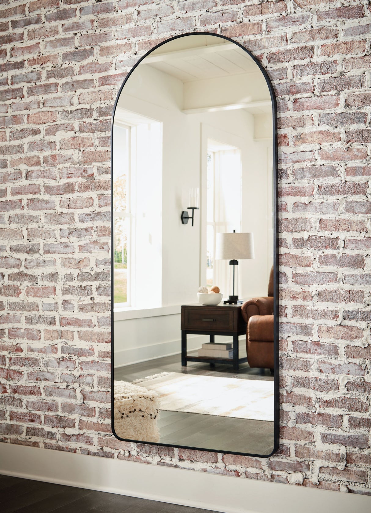 Sethall - Black - Floor Mirror by Signature Design by Ashley® | Bel Furniture