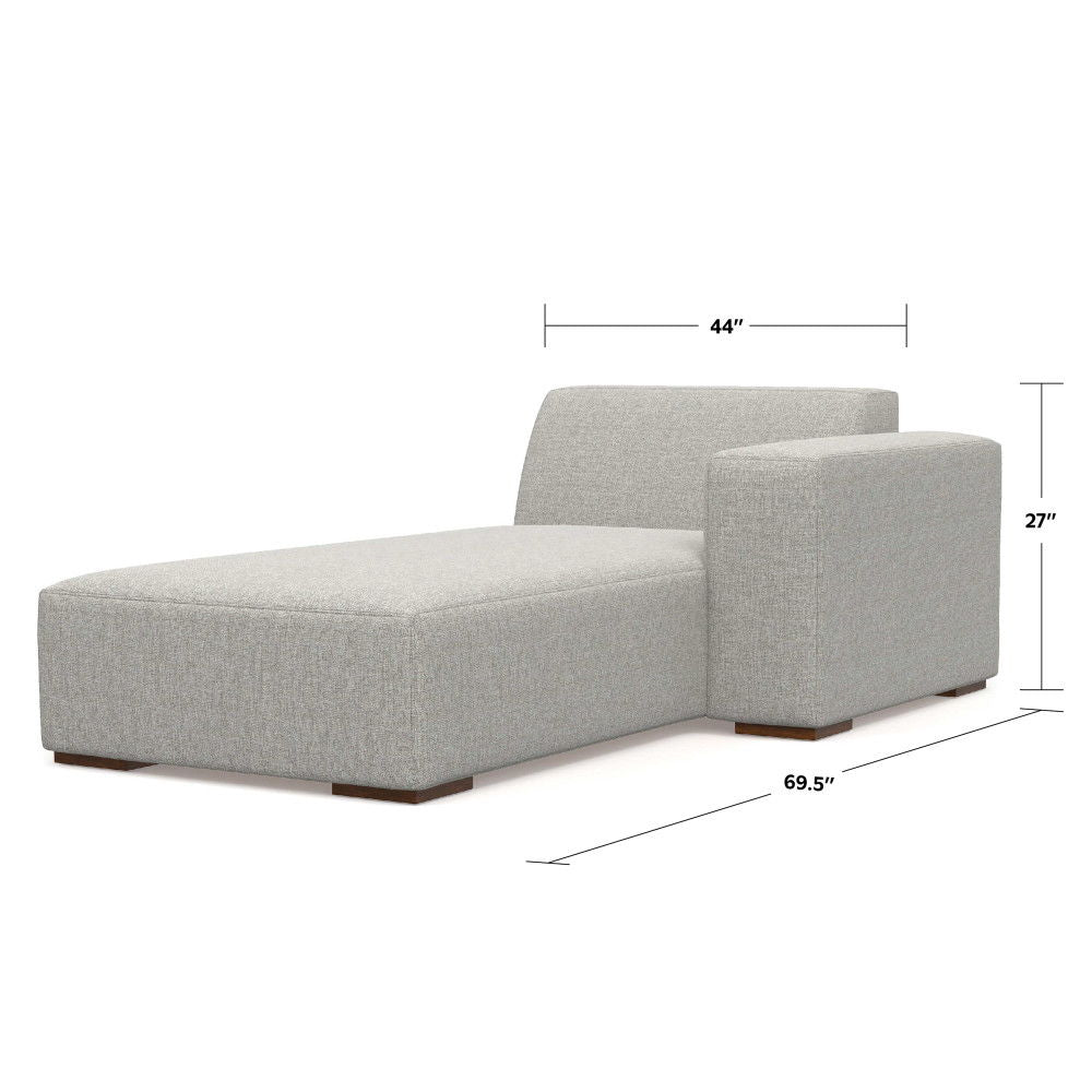 Rex - Right Chaise Sofa Module - Gray by Simpli-Home | Bel Furniture