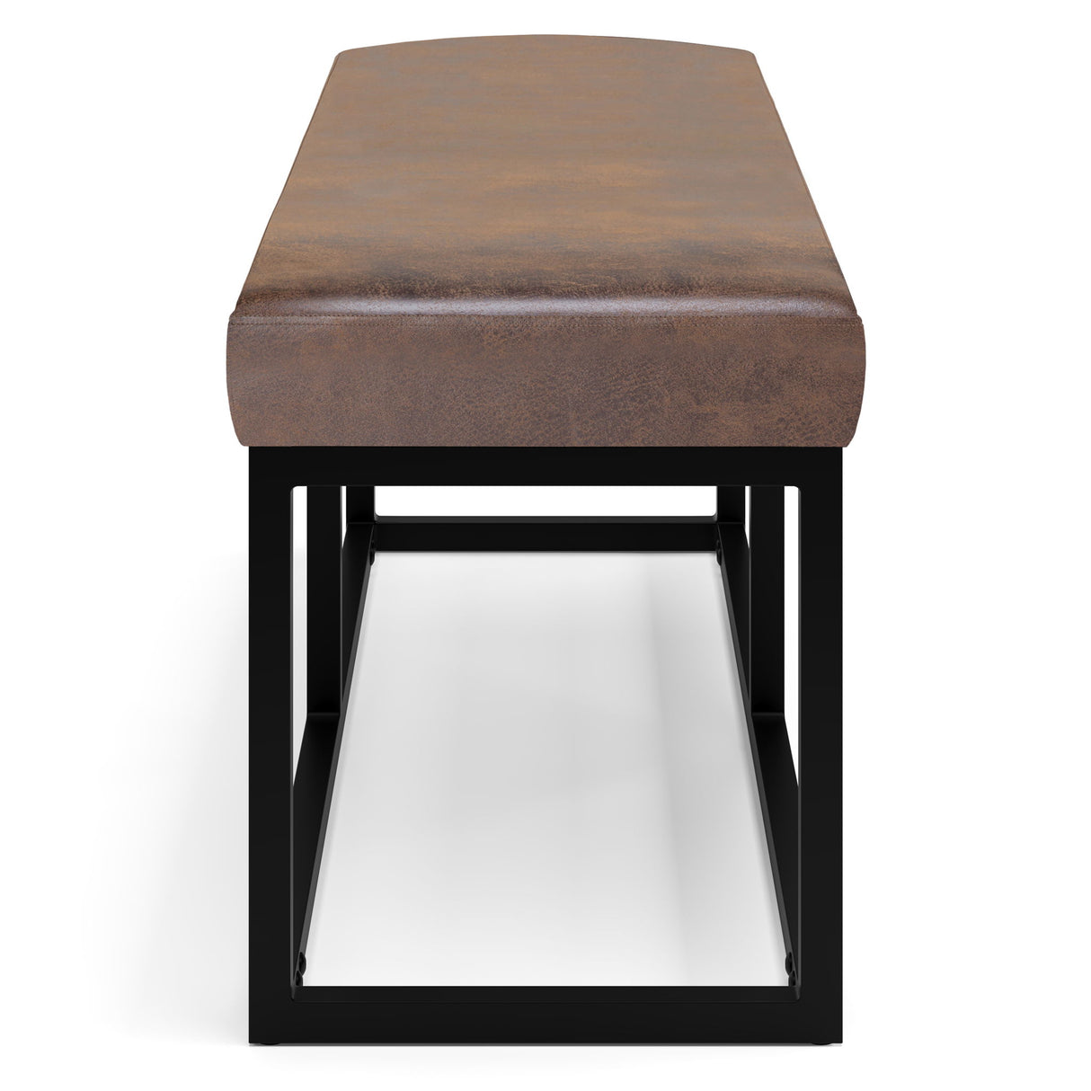 Reynolds - Bench - Distressed Chestnut Brown by Simpli-Home | Bel Furniture