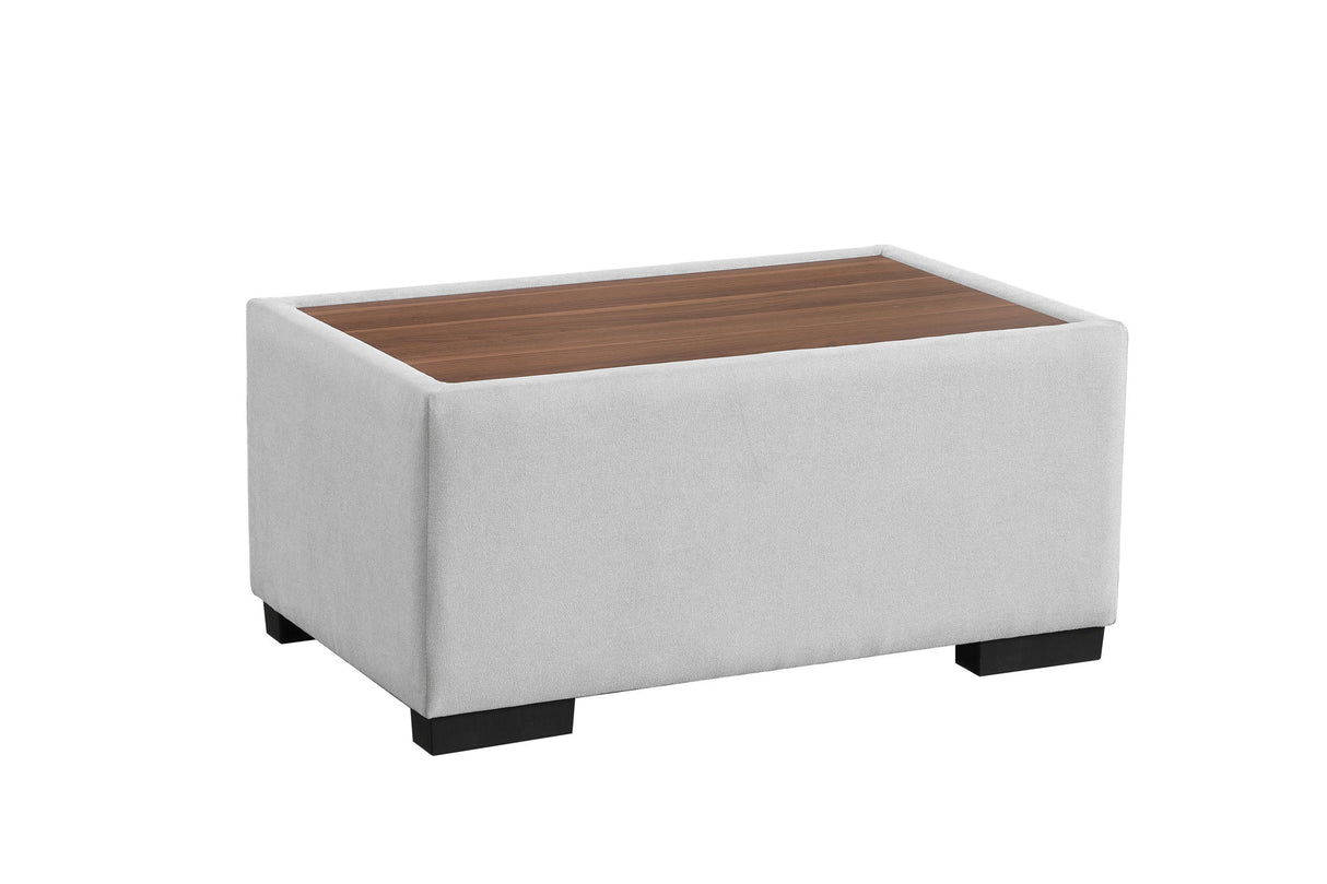 Joshua - 100" Sectional Sofa with Right Facing Chaise and Console Ottoman by Lilola Home | Bel Furniture