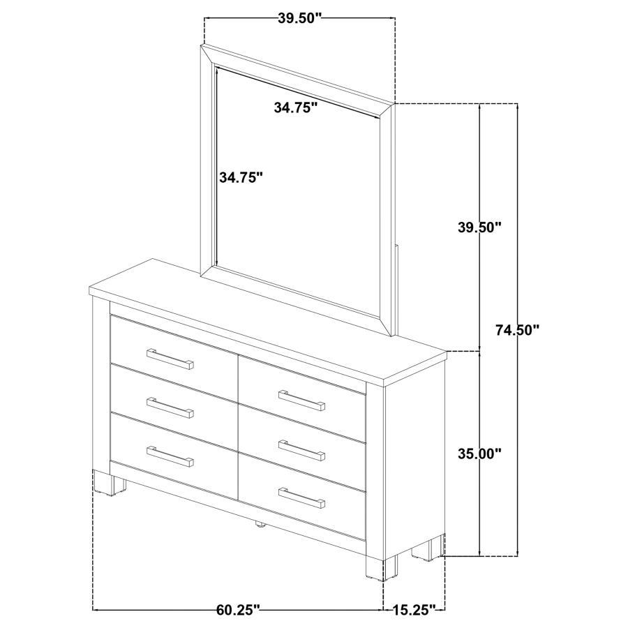 Oakglen - 6-Drawer Bedroom Dresser by Coaster Fine Furniture | Bel Furniture