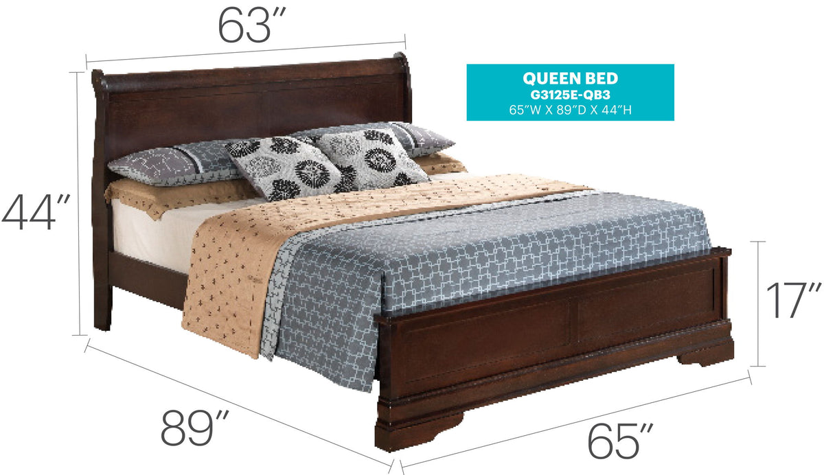 Sleigh Bed With Low Footboard
