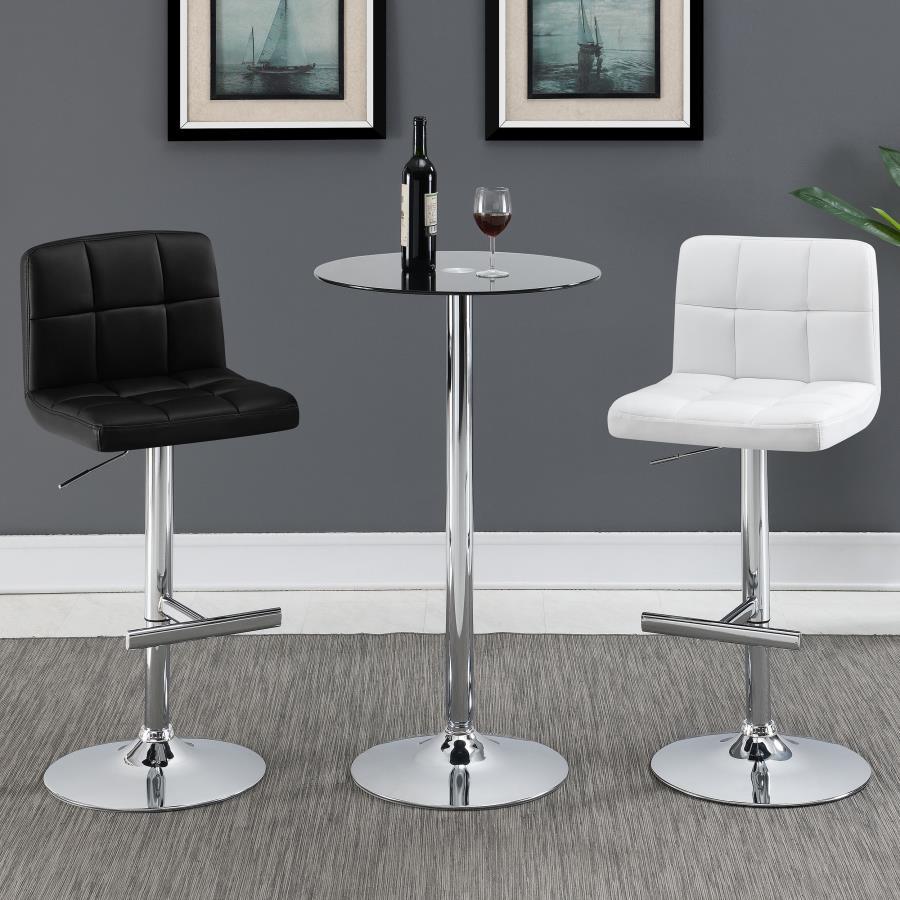 Lenny - Upholstered Adjustable Bar Stool (Set of 2) by CoasterEveryday | Bel Furniture