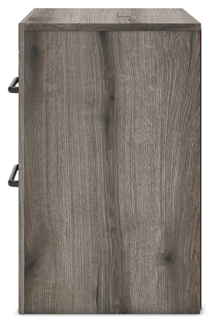 Graystorm - Brown Gray - Two Drawer Night Stand by Signature Design by Ashley® | Bel Furniture
