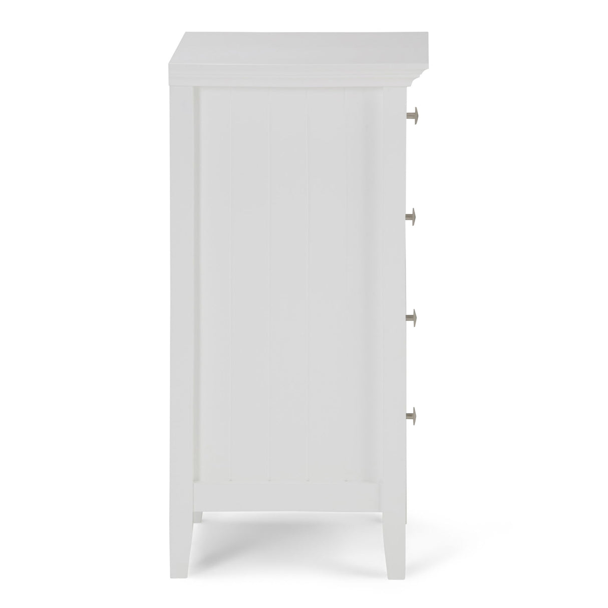 Acadian - Four Drawer Floor Storage Cabinet - Pure White by Simpli-Home | Bel Furniture