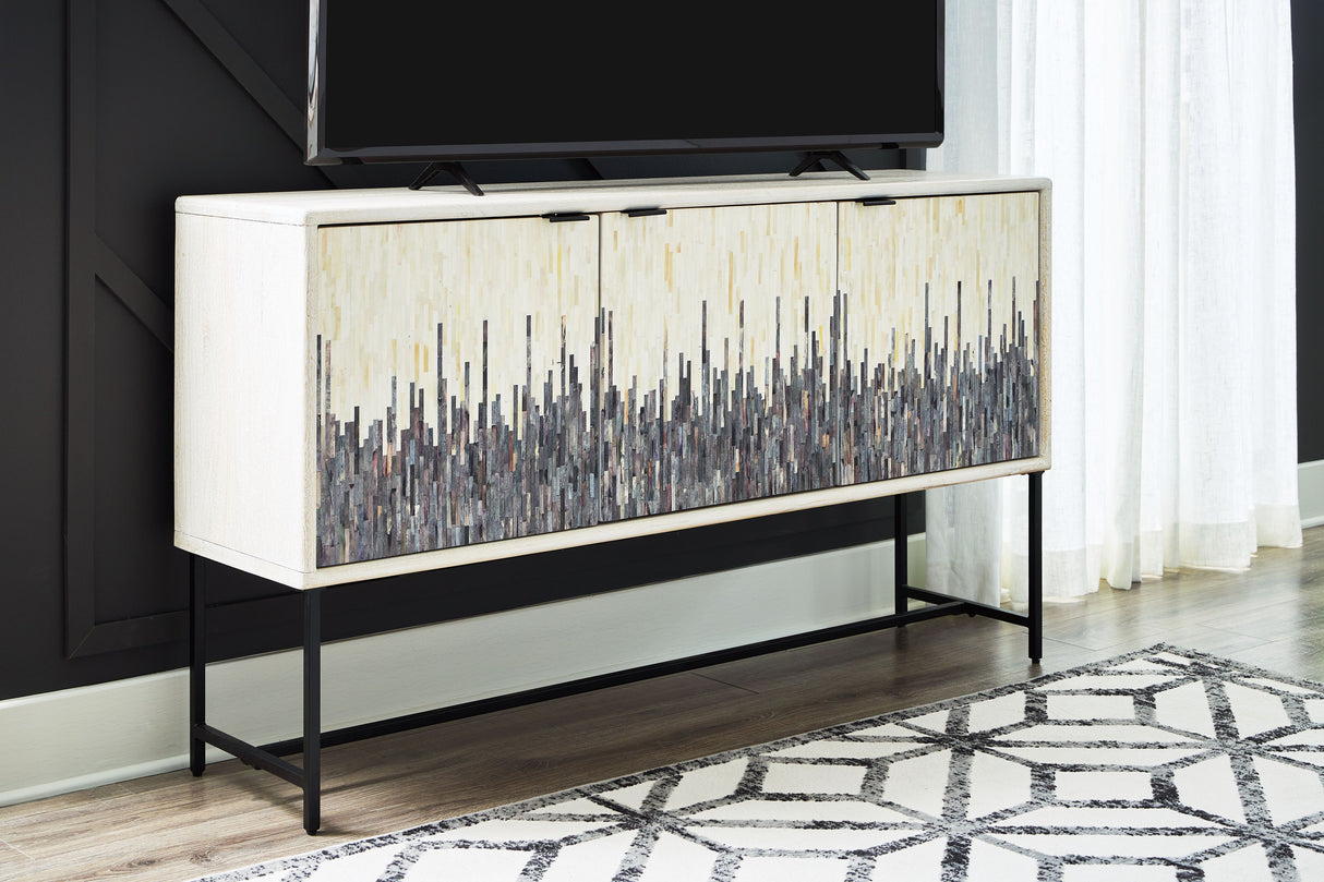 Freyton - White / Gray - Accent Cabinet by Signature Design by Ashley® | Bel Furniture