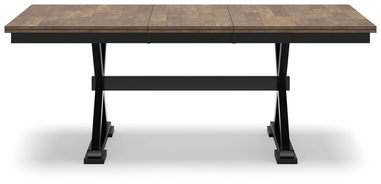 Wildenauer - Brown / Black - Rectangular Dining Extension Table by Signature Design by Ashley® | Bel Furniture
