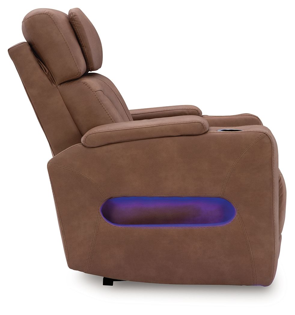 Clean-Slate - Caramel - Power Recliner / Adj Headrest by Signature Design by Ashley® | Bel Furniture