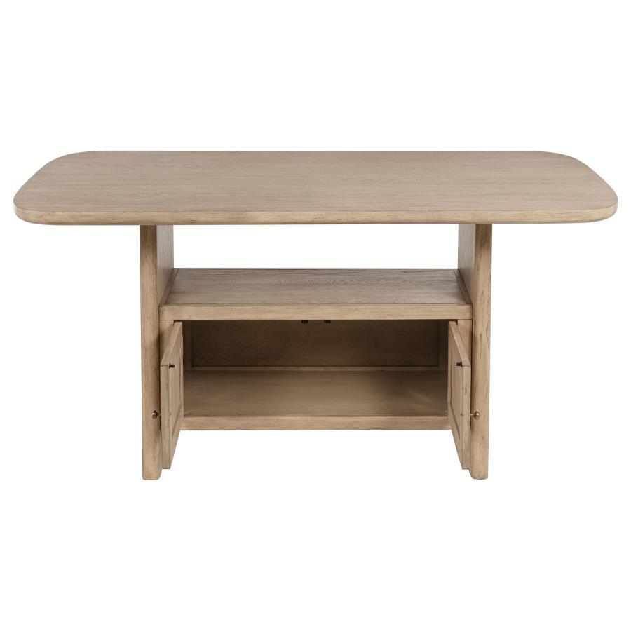 Kailani - Cane Counter Height Storage Dining Table - Beige Oak by Coaster Fine Furniture | Bel Furniture