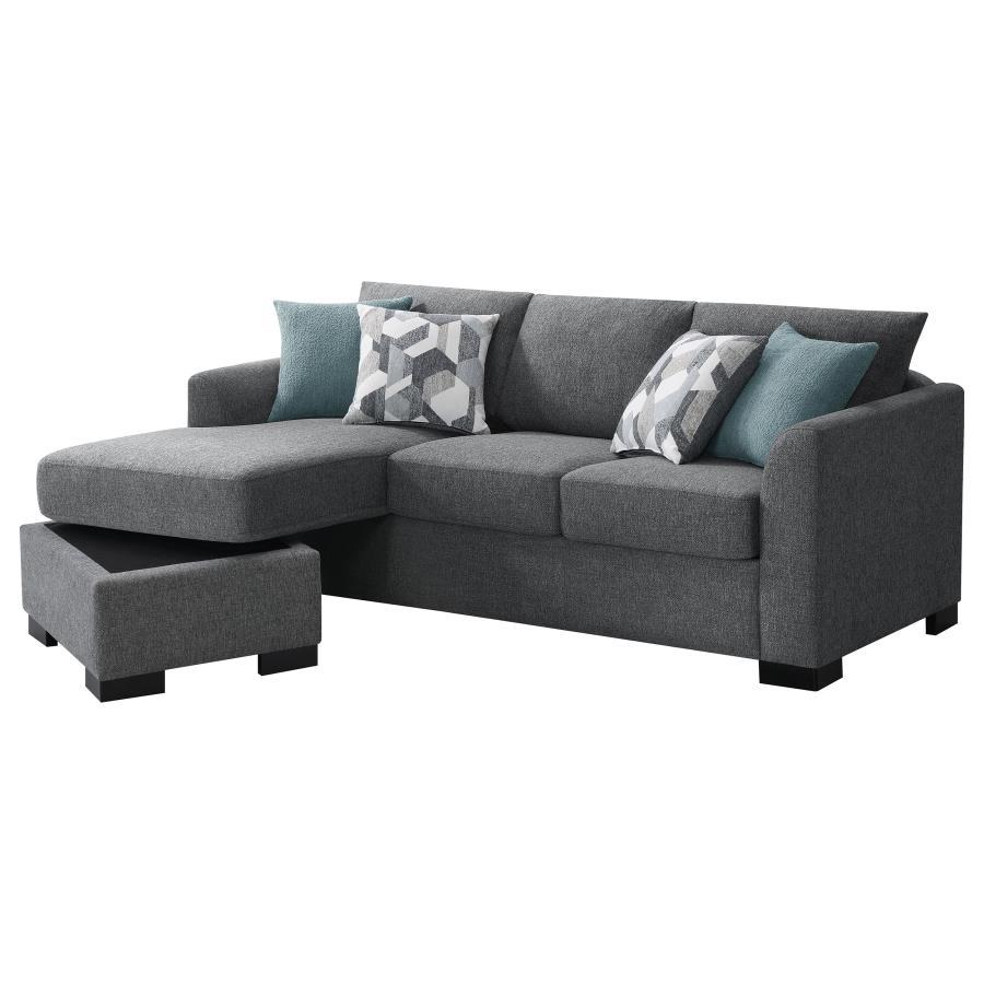 Storey - Upholstered Sleeper Sectional Chaise Sofa by CoasterEveryday | Bel Furniture