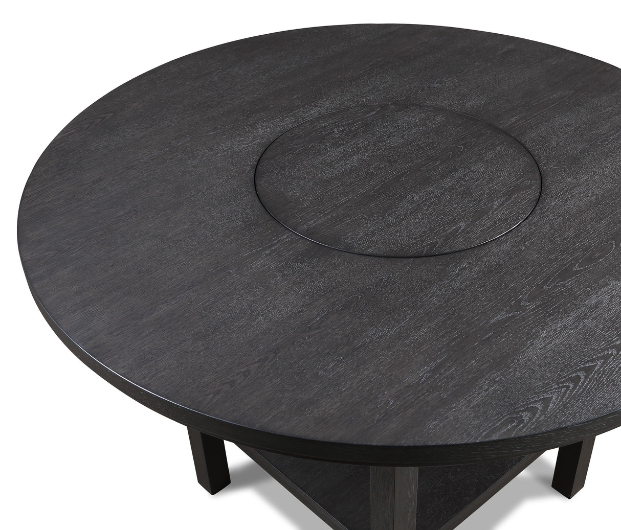 Guthrie - Counter Height Round Table With Lazysusan - Charcoal by Crown Mark | Bel Furniture