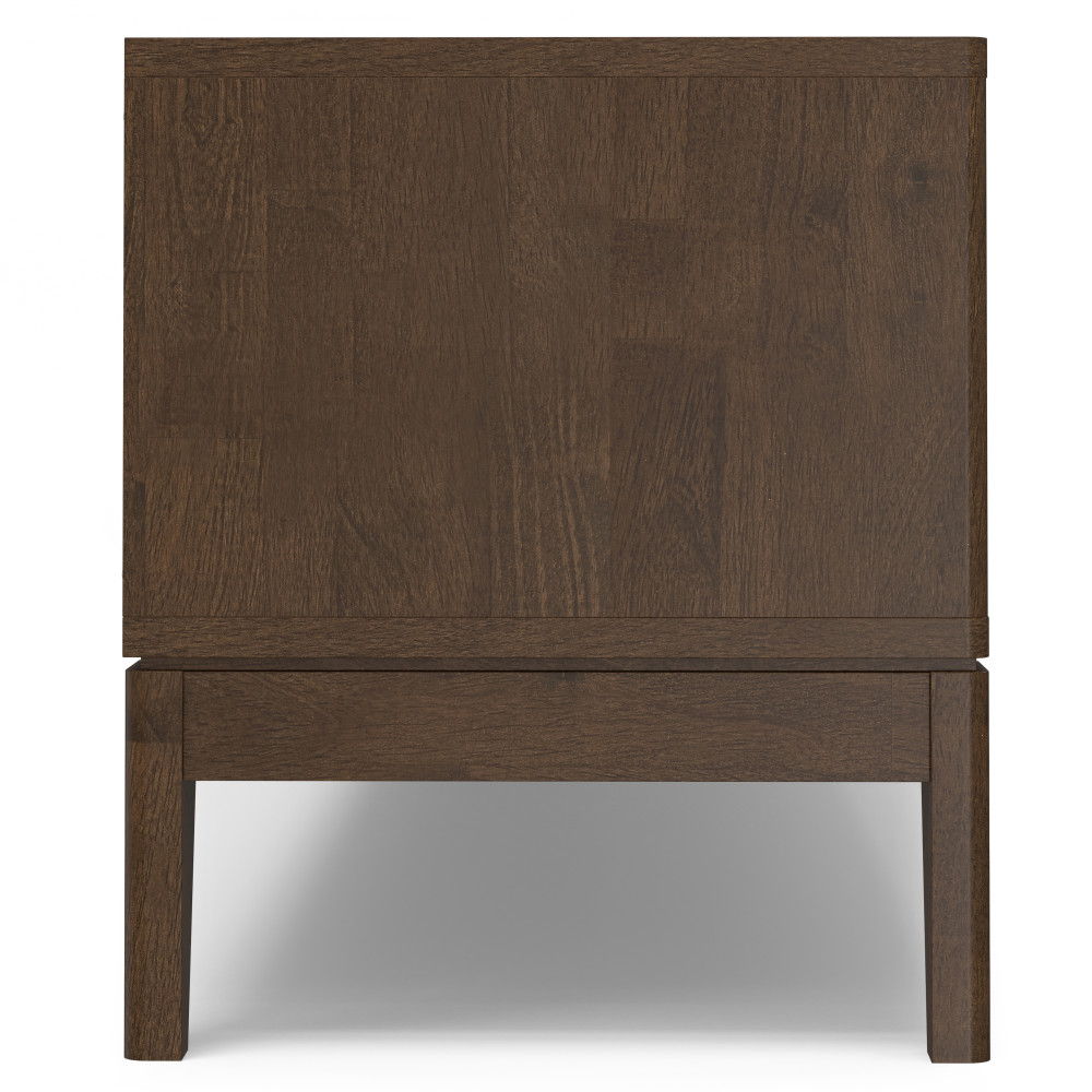 Harper - Low TV Media Stand - Walnut Brown by Simpli-Home | Bel Furniture