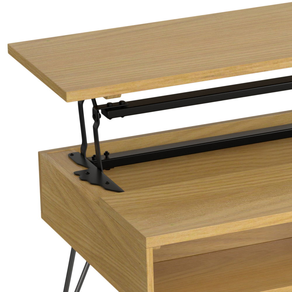 Hunter - Handcrafted Lift Top Coffee Table by Simpli-Home | Bel Furniture