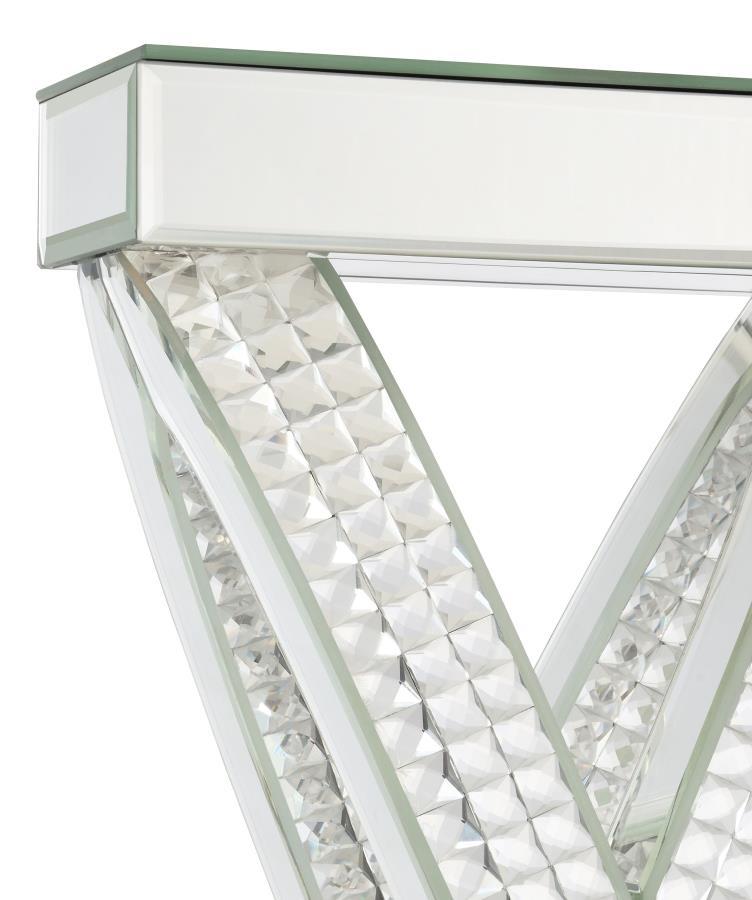 Dominick - Tapered Mirrored Acrylic Table Lamp - Silver by CoasterElevations | Bel Furniture