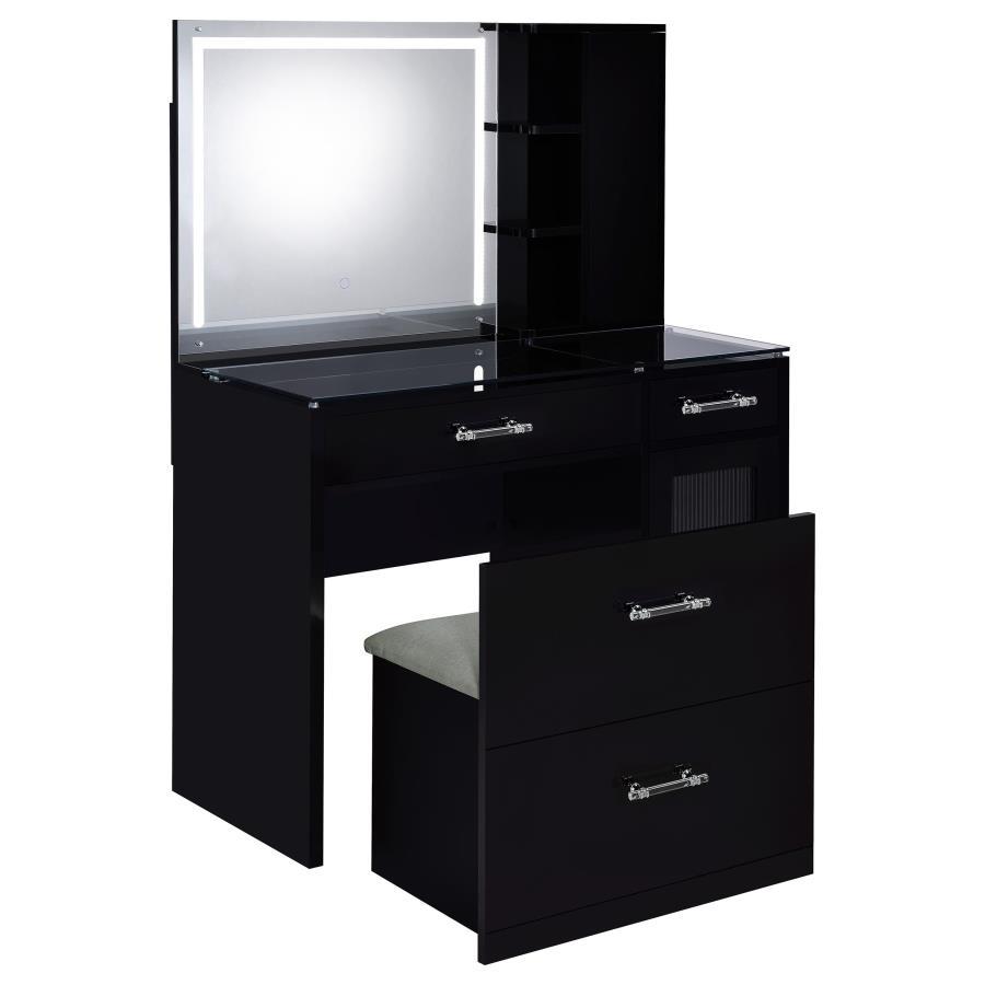 Flora - 2-Drawer Vanity Set With LED Mirror by Coaster Fine Furniture | Bel Furniture