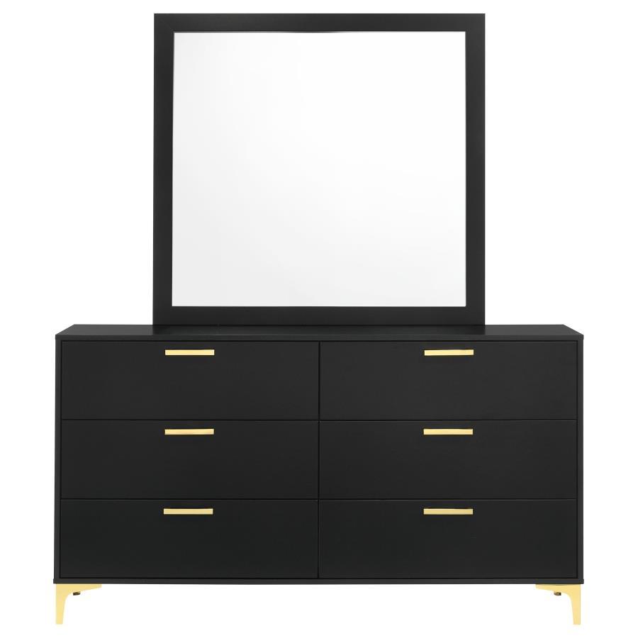 Kendall - 6-Drawer Dresser With Mirror by CoasterEveryday | Bel Furniture