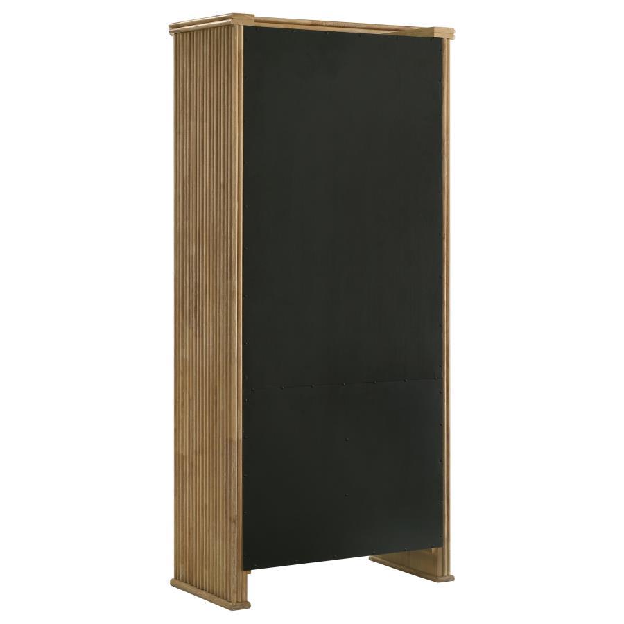 Adina - Tall Display Cabinet - Distressed Light Brown by Coaster Fine Furniture | Bel Furniture