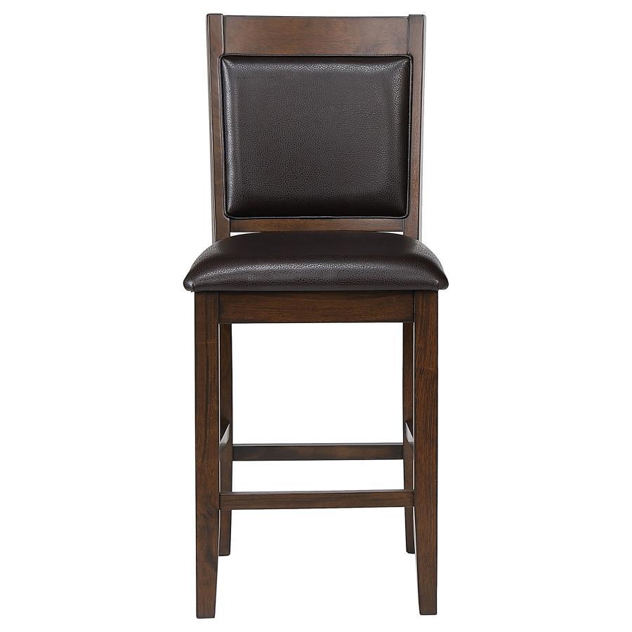 Dewey - Upholstered Counter Chair (Set of 2) - Walnut by CoasterEssence | Bel Furniture