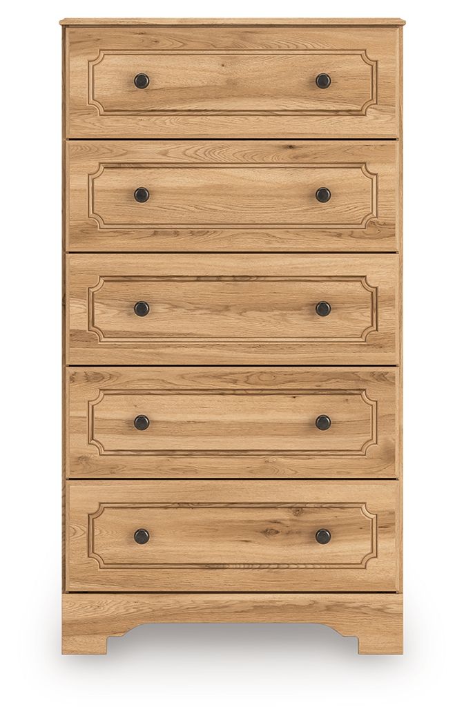 Aleaport - Warm Brown - Five Drawer Chest by Signature Design by Ashley® | Bel Furniture
