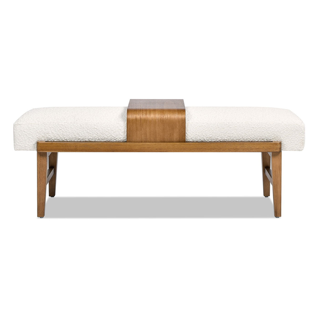 Billie - Modern Telephone Bench With Sliding Shelf - Ivory White by Jennifer Taylor Home | Bel Furniture
